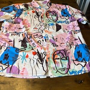 SHEIN Buttondown Top Size XL